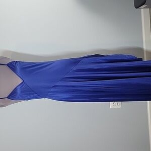 Vintage Undercover Wear Long Sweep Royal Blue Night gown size Large